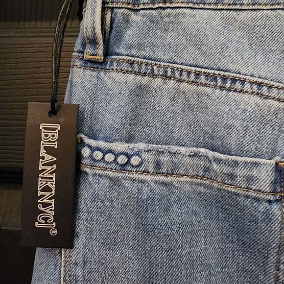 Blank NYC Baxter Rib Cage Jeans Straight Leg with Rips - Picture 10 of 14